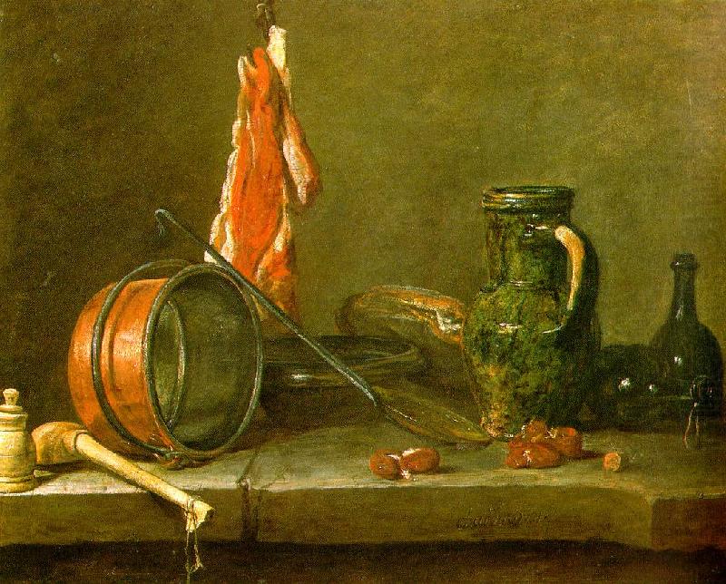 A  Lean Diet with Cooking Utensils, jean-Baptiste-Simeon Chardin
